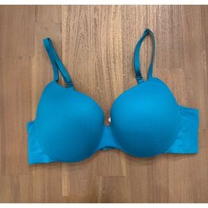 Victoria's Secret Perfect Shape Teal Blue Bra 34C